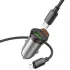 АЗП Hoco NZ16A Rigorous 43W (1USB-A/1C) + кабель Type-C to Lightning – Metal grey. Фото 5 з 6