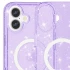 Чехол с блестками и MagSafe на Apple iPhone 16 – Purple+Glitter. Фото 3 из 4
