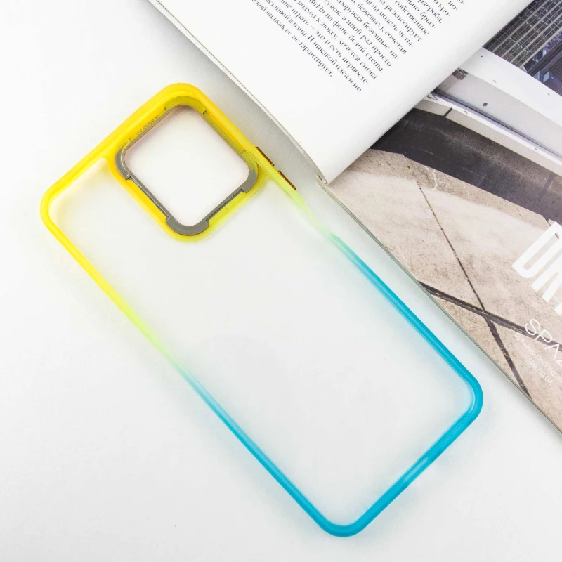 Силіконовий чохол фреш на Xiaomi Redmi 12 – Бірюзовий / Помаранчевий. Фото 9 з 9