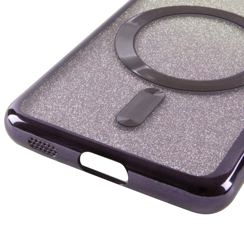 Чохол з блискітками, захисними лінзами на камеру та MagSafe на Samsung Galaxy S21 FE – Фіолетовий / Deep Purple. Фото 10 з 11
