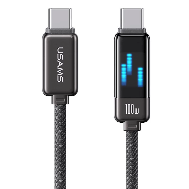 Дата кабель Usams US-SJ744 Meteor Ser. Type-C to Type-C 100W (1.2m) – Tarnish. Фото 1 из 8