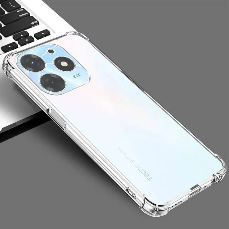Ультратонкий силиконовый чехол GETMAN с крытыми бортами та камерою на TECNO Spark Go 2024 – Бесцветный (прозрачный). Фото 3 Ультратонкий силиконовый чехол GETMAN с крытыми бортами та камерою на TECNO Spark Go 2024 – Бесцветный (прозрачный). Фото 3 из 7