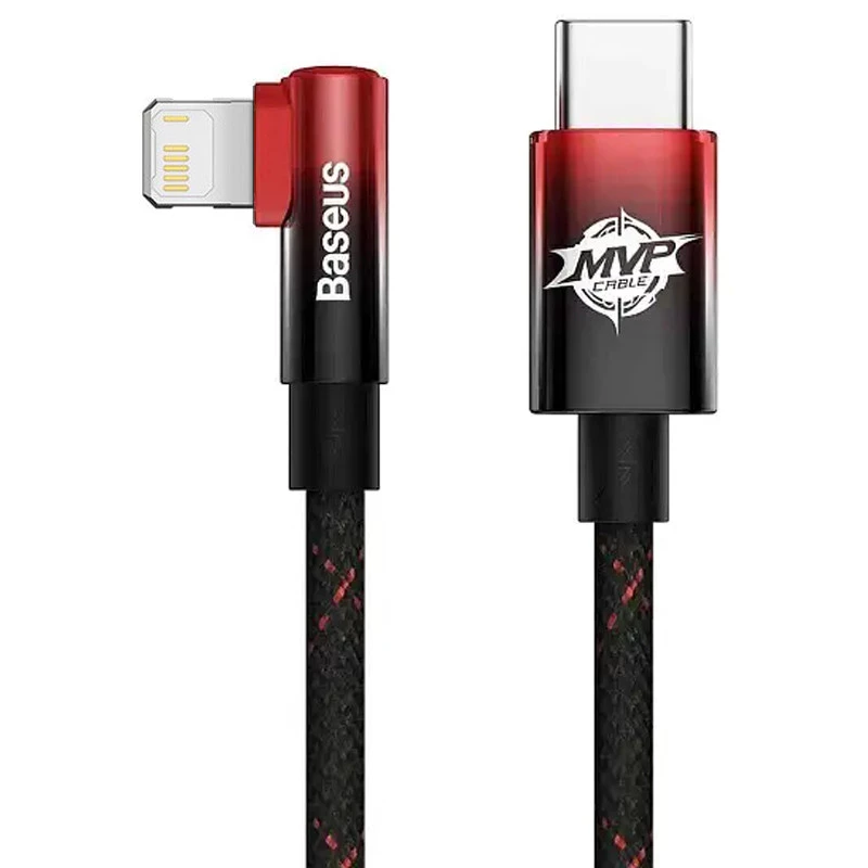 

Дата кабель Baseus MVP 2 Elbow-shaped Type-C to Lightning 20W (1m) (CAVP000201) (Black / Red)