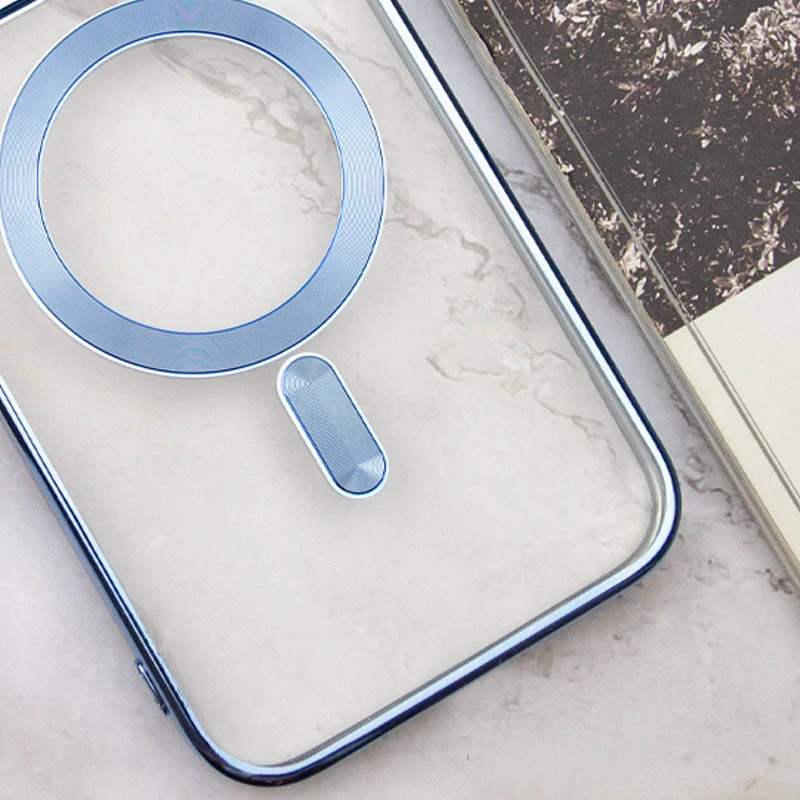 Хромовый TPU чехол с MagSafe для Apple iPhone 13 (6.1") – Sierra Blue. Фото 4 из 5