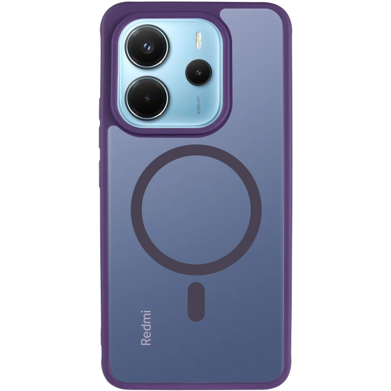 Чехол TPU Bloom with Magnetic Fit для Xiaomi Redmi Note 14 4G (Europe version) – Purple. Фото 4 из 7