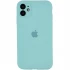 Чохол Silicone Case з захистом камери на Apple iPhone 12 (6.1") – Бірюзовий / Marine Green. Фото 1 з 3