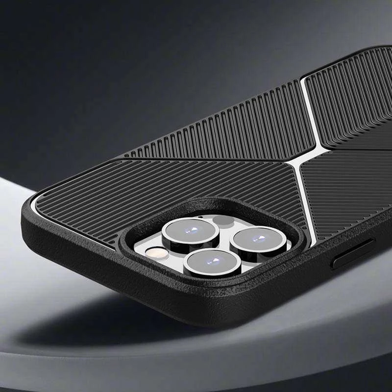 Фактурний ТПУ чохол на Apple iPhone 13 Pro Max (6.7") – Чорний. Фото 5 з 7