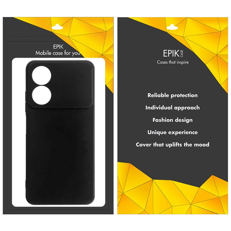 Чорний силіконовий чохол Epik із захистом камери на ZTE Blade A34 4G – Чорний. Фото 2 з 2