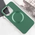 TPU чохол Bonbon з металевими кнопками та MagSafe на Xiaomi 14 Pro – Зелений / Army Green. Фото 4 з 5