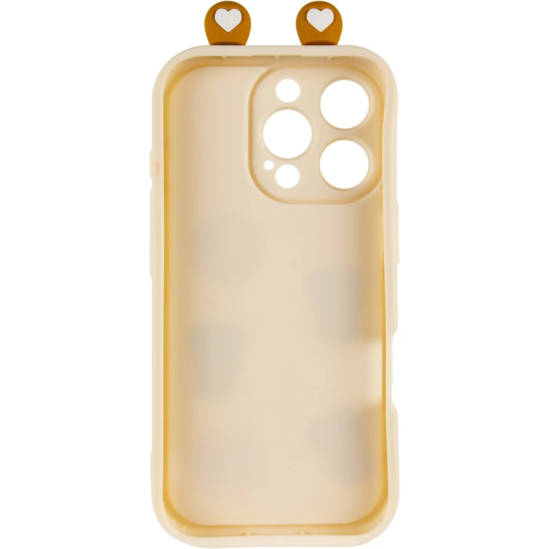 Силиконовый чехол Funny Toys with Ears для Apple iPhone 16 Pro Max – Sand. Фото 5 из 7