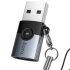 Перехідник Hoco UA46B USB Male to Type-C Female USB3.0 – Metal gray. Фото 6 з 6