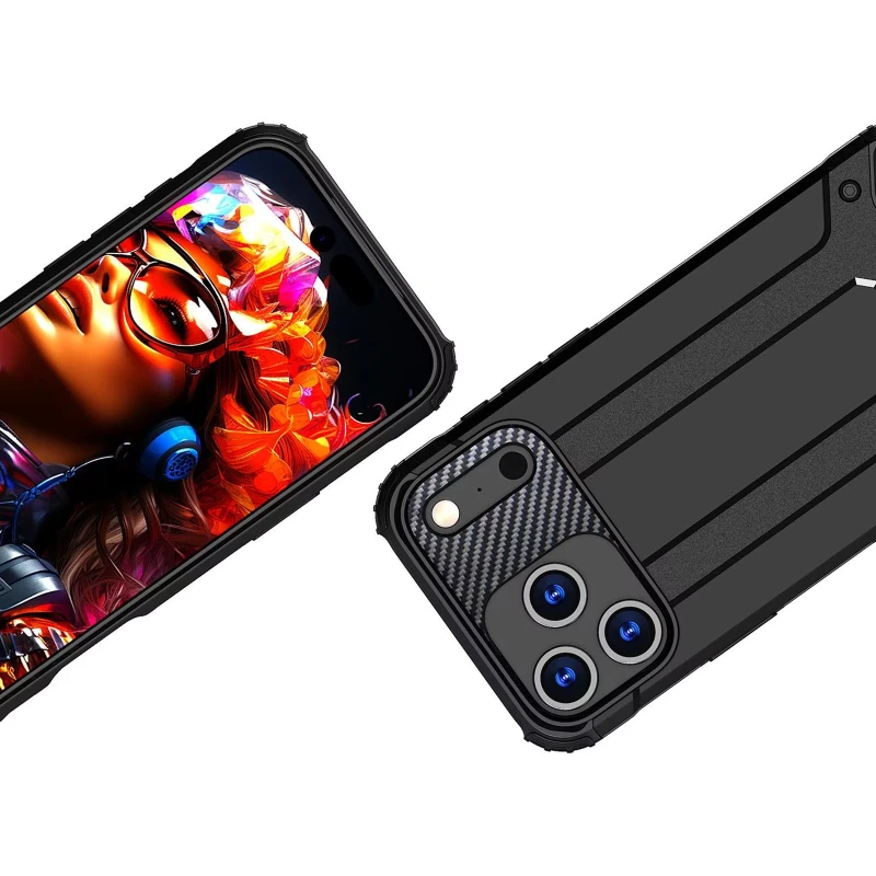 Противоударный чехол с усиленными углами Immortal для Apple iPhone 17 Pro Max (6.9") – Черный. Фото 3 из 6