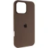 Чехол Silicone Case (AA) Logo with MagSafe для Apple iPhone 16 Pro Max – Коричневый / Brown. Фото 2 из 2