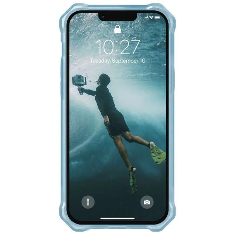 Силіконовий чохол UAG ESSENTIAL з посиленим захистом кутів на Apple iPhone 13 Pro (6.1") – Синій. Фото 3 з 3