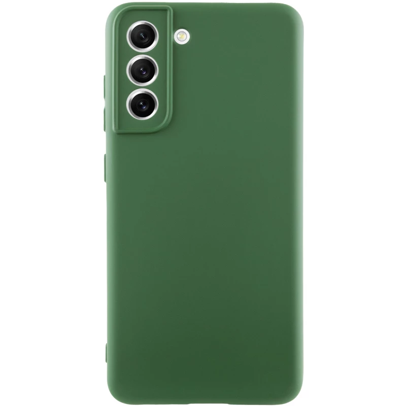 Чохол Silicone Case Lakshmi Plus з закритою камерою на Samsung Galaxy S21 FE – Зелений / Dark green. Фото 1 з 8