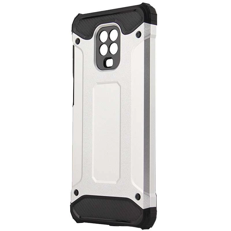 Противоударный чехол с усиленными углами Immortal для Xiaomi Redmi Note 9s / Note 9 Pro / Note 9 Pro Max – Серебряный. Фото 3 из 6