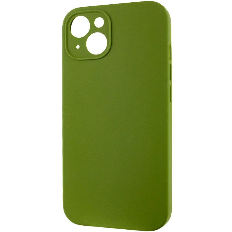Чохол з захистом камери Silicone Case для Apple iPhone 15 (6.1") – Зелений / Dark Olive. Фото 3 з 6