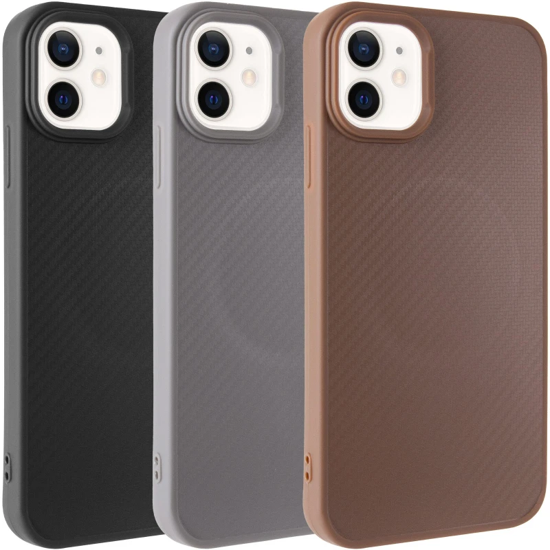 TPU чехол Carbon Protective with Magsafe для Apple iPhone 11 (6.1") фото 3 из 3