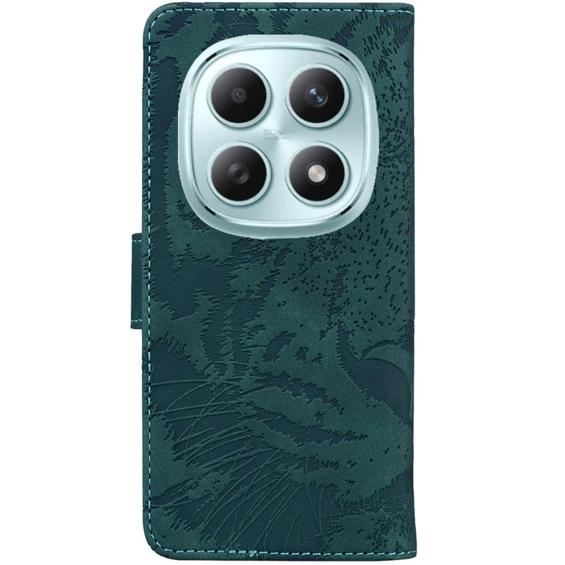 Шкіряний чохол-книжка Tiger для Xiaomi Redmi Note 15 4G/5G (EU) – Green. Фото 3 з 7