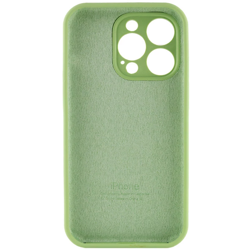 Чехол Silicone Case с защитой камеры для Apple iPhone 15 Pro Max (6.7") – Мятный / Mint / PVH. Фото 4 из 7