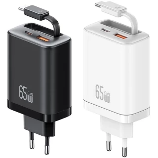 СЗУ Usams US-CC299 GaN With Retractable Type-C Cable Xiang Ser. 65W (1USB-A/1C) фото 1 СЗУ Usams US-CC299 GaN With Retractable Type-C Cable Xiang Ser. 65W (1USB-A/1C) фото 1 из 1