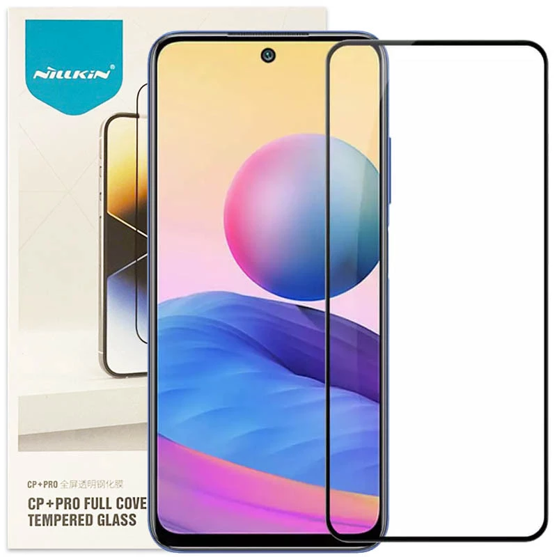 

Защитное стекло Nillkin (CP+PRO) для Xiaomi Redmi Note 10 5G (Черный), Чорний