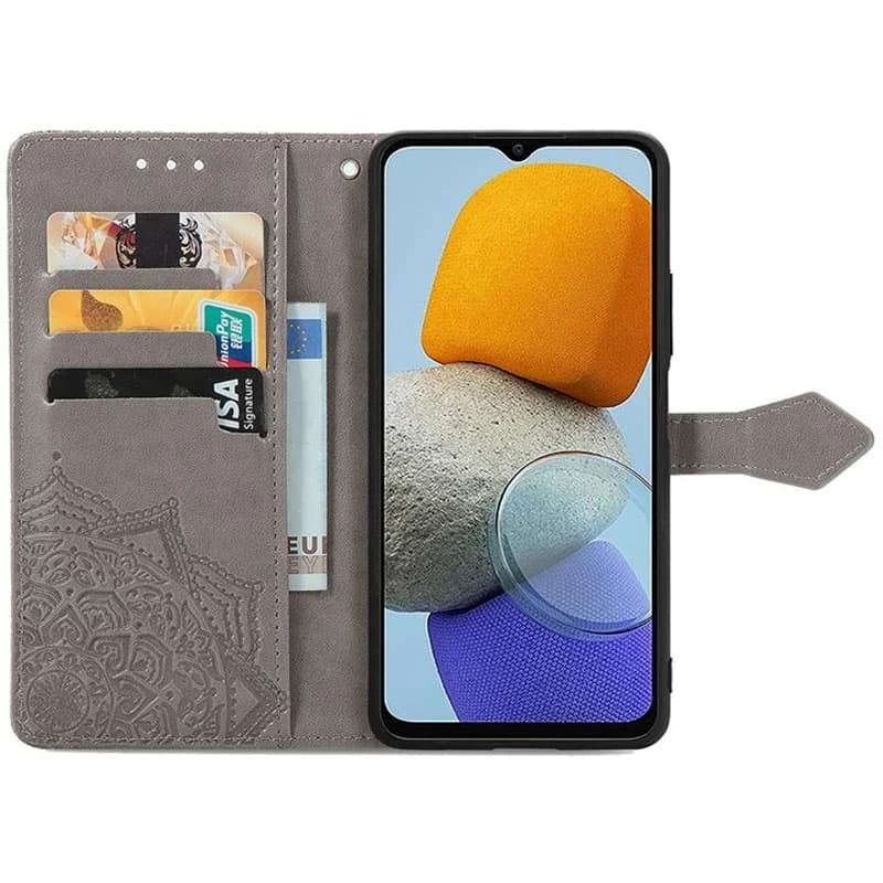 Шкіряний чохол-книжка Art Case з візитницею для Samsung Galaxy A24 4G – Сірий. Фото 3 з 4