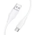 Дата кабель Hoco X124 Bien silicone USB to Type-C 3A (1m) – White. Фото 2 з 3