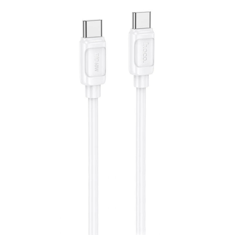 Дата кабель Hoco X115 Surpass Type-C to Type-C 60W (1m) – White. Фото 1 з 5