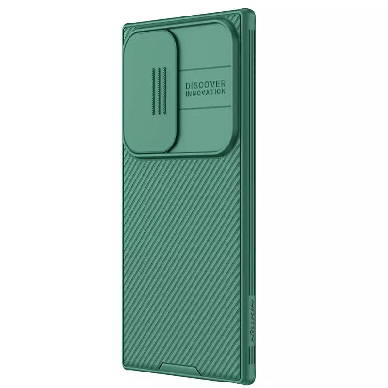 Пластикова накладка Nillkin Pro зі шторкою для камери та магнітом на Samsung Galaxy S24 Ultra – Deep Green. Фото 3 з 5