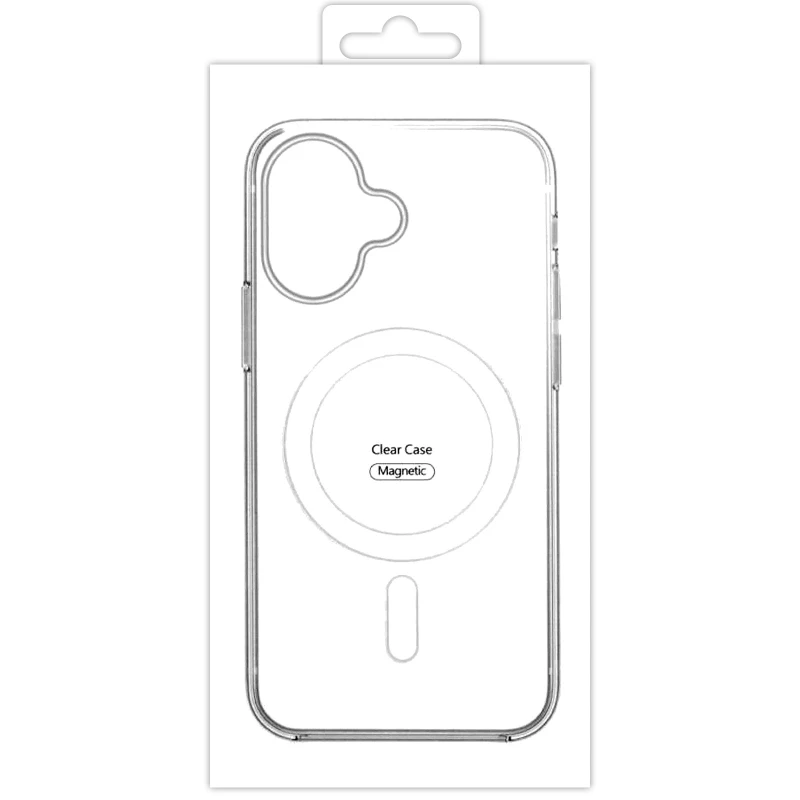 Чехол TPU Crystal Case with Magnetic Fit для Apple iPhone 16 – Clear. Фото 8 из 19