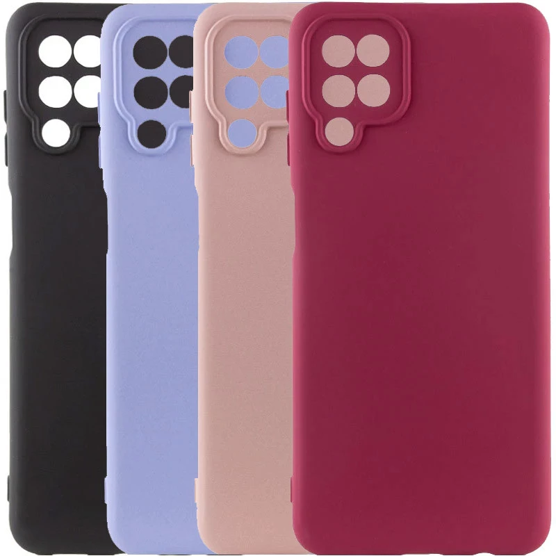 Кольоровий силіконовий чохол GETMAN із закритою камерою для Samsung Galaxy A12 фото 2 з 2