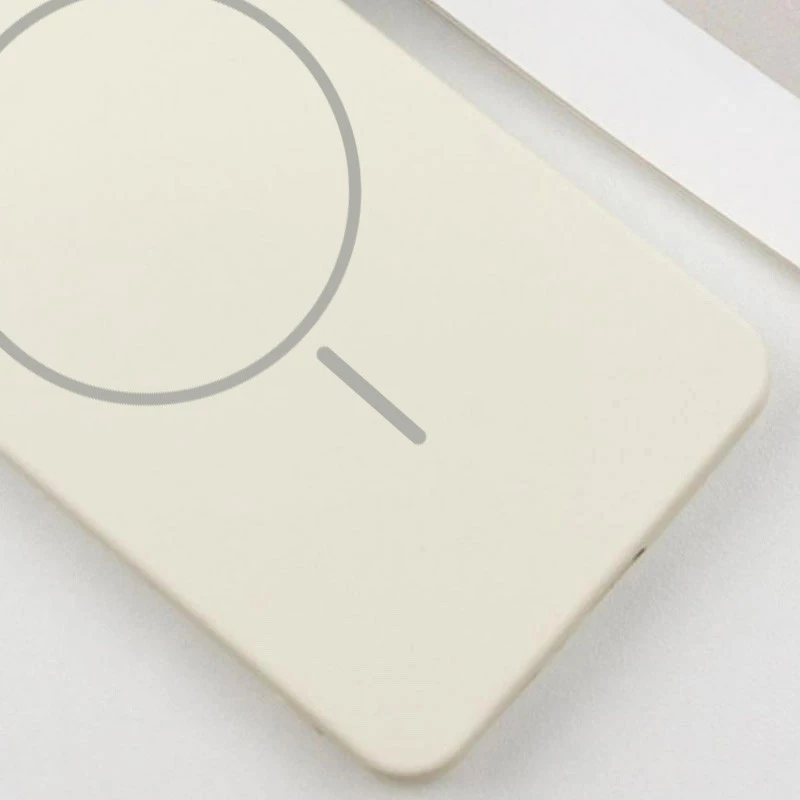 Силиконовый чехол Lakshmi MagFit с защитой камеры для Samsung Galaxy S24 – Белый / White. Фото 3 из 4