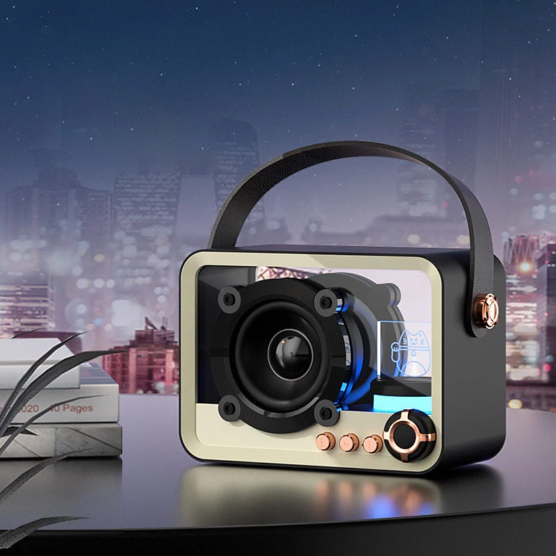 Bluetooth колонка QD05 Retro Style – Black. Фото 2 з 7