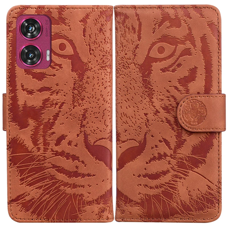 Кожаный чехол-книжка Tiger для Xiaomi Poco M8 Pro – Brown. Фото 5 из 5