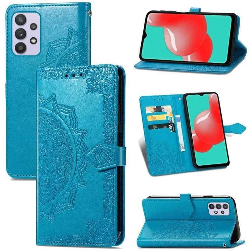 Шкіряний чохол-книжка Art Case з візитницею для Samsung Galaxy A52 4G / A52 5G – Синій. Фото 2 з 6