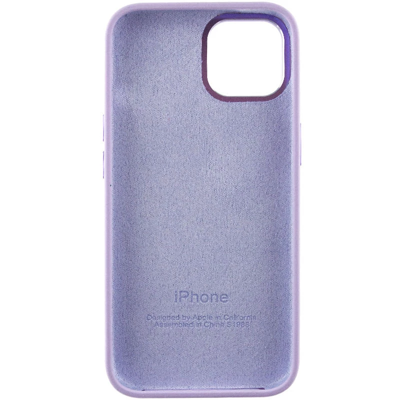Чехол Silicone Case с металлическими кнопками для Apple iPhone 14 (6.1") – Сиреневый / Lilac. Фото 5 из 9