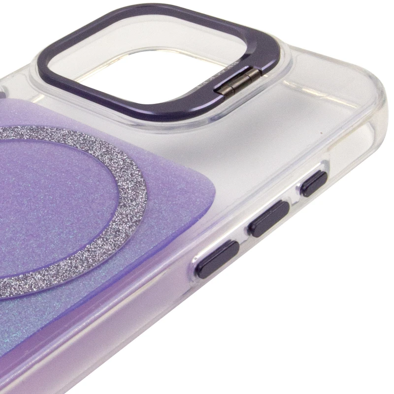 Чохол TPU+PC Jewel Sparkle with MagSafe для Apple iPhone 17 (6.3") – Lavender Glitter. Фото 6 з 8