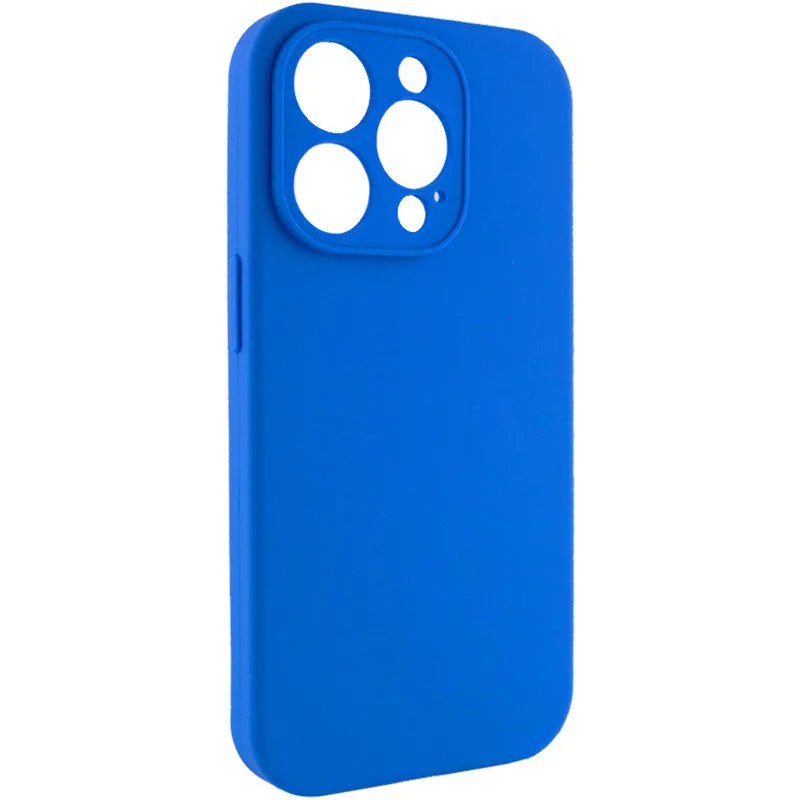 Чехол Silk Full Protective (AA) NO LOGO для Apple iPhone 16 Pro – Синий / Capri Blue. Фото 4 из 18