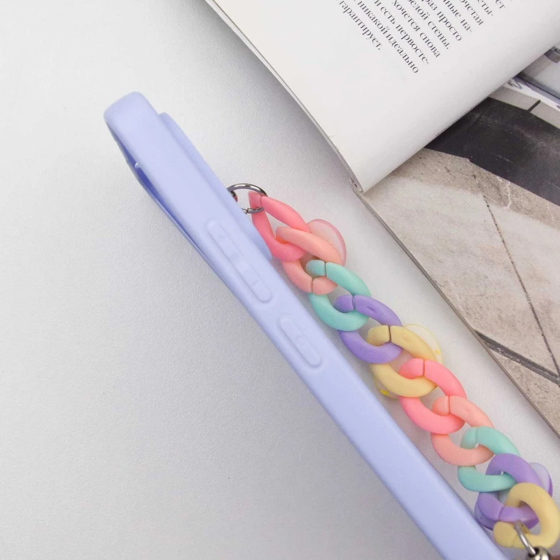 Чехол Heart с цепочкой для Xiaomi Poco X6 – Lilac Blue. Фото 11 из 11