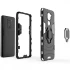 Протиударний чохол Transformer з кільцем на Xiaomi Redmi Note 9 / Redmi 10X – Чорний / Soul Black. Фото 4 з 7