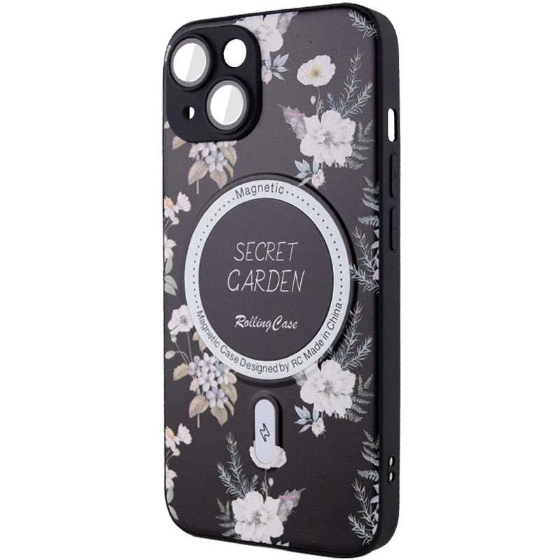 TPU+PC чохол Secret Garden з MagSafe на Apple iPhone 14 (6.1") – Black. Фото 4 з 5