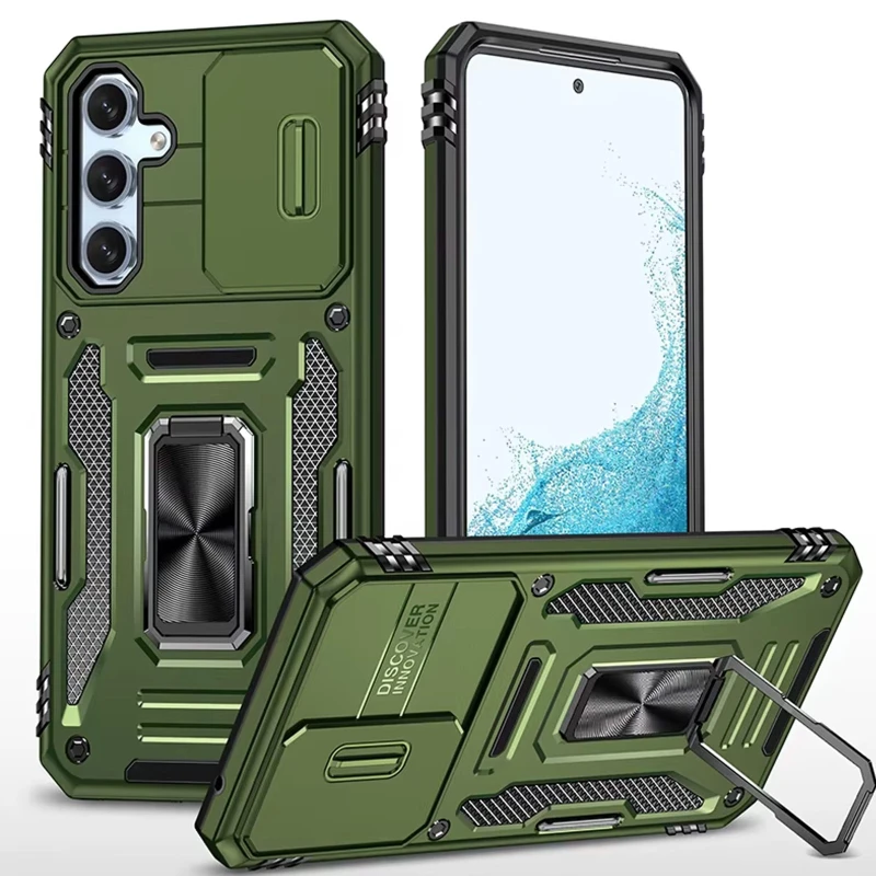 Ударопрочный чехол Square Ring c шторкой на камеру для Samsung Galaxy S25 FE – Оливковый / Army Green. Фото 2 Ударопрочный чехол Square Ring c шторкой на камеру для Samsung Galaxy S25 FE – Оливковый / Army Green. Фото 2 из 6