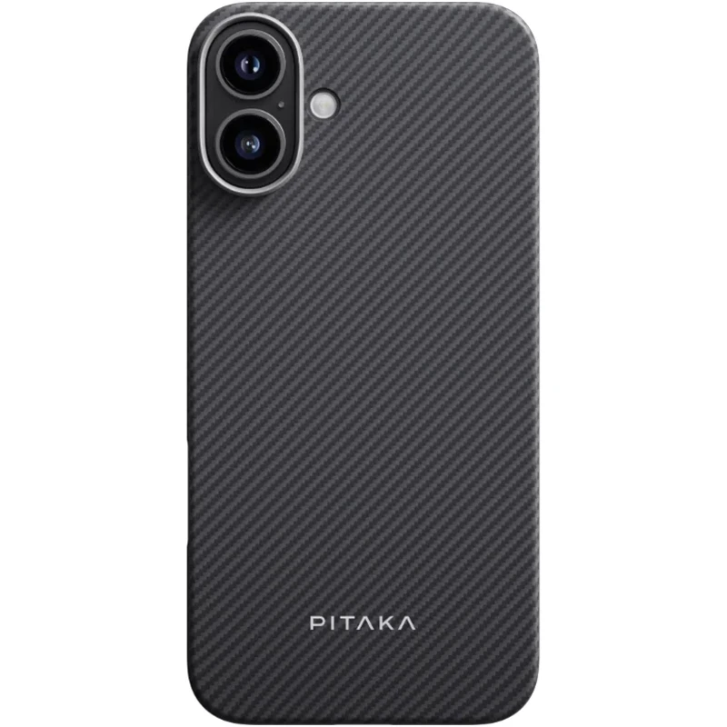 Чехол PC PITAKA with MagSafe для Apple iPhone 17 (6.3") – Black / Grey. Фото 2 з 2