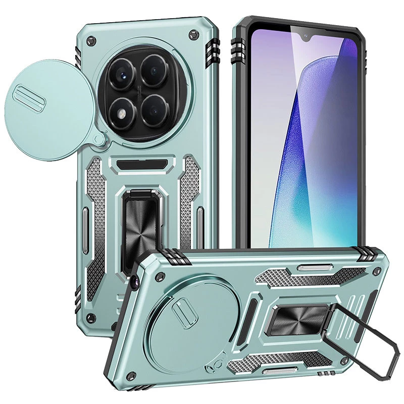 Ударопрочный чехол Square Ring c шторкой на камеру для Xiaomi Redmi Note 14 Pro 4G – Зеленый / Light Green. Фото 1 Ударопрочный чехол Square Ring c шторкой на камеру для Xiaomi Redmi Note 14 Pro 4G – Зеленый / Light Green. Фото 1 из 2