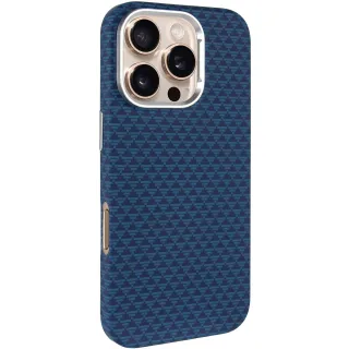Чохол TPU+PC KVZV Triangular Pattern with Magnetic Fit для Apple iPhone 16 Pro — Blue