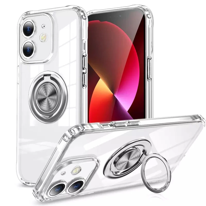 

TPU+PC чохол з металевим кільцем-тримачем на Apple iPhone 11 (6.1")