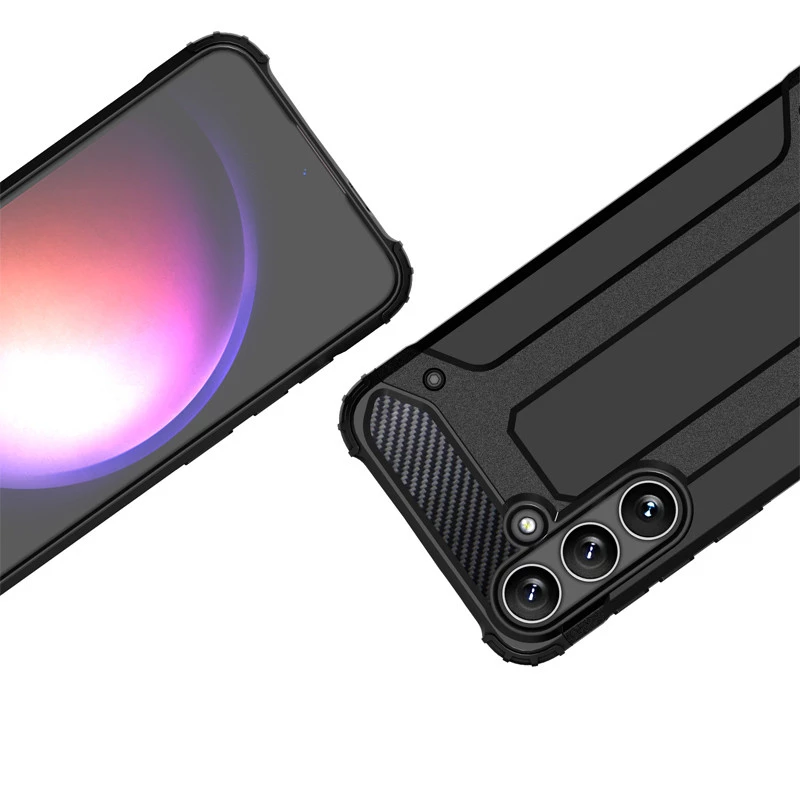 Протиударний чохол з посиленими кутами Immortal на Samsung Galaxy S24 FE – Чорний. Фото 4 з 8