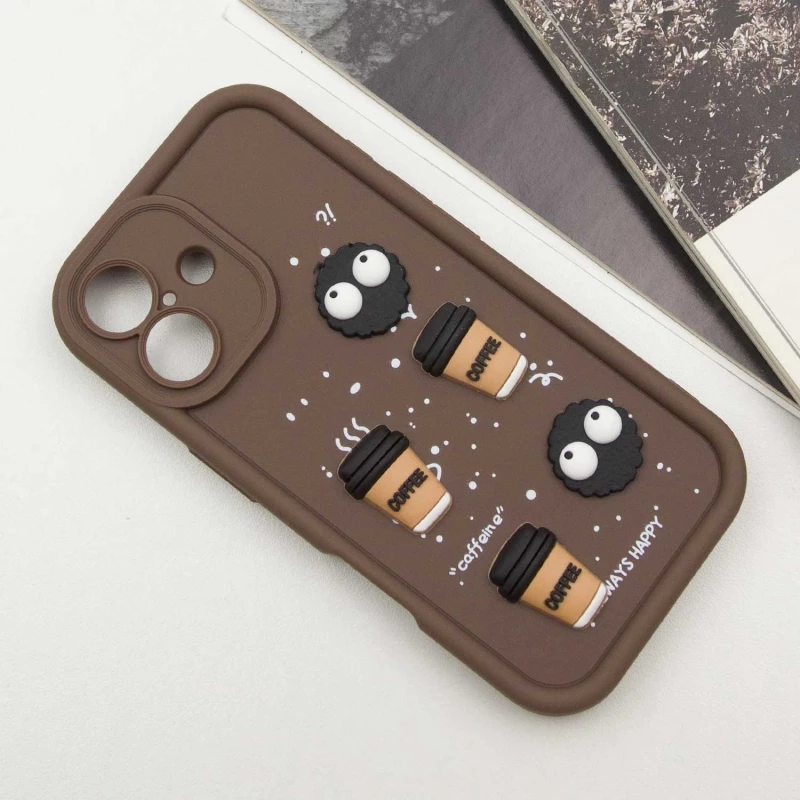 Чехол TPU Toys Case для Apple iPhone 16 – Brown / Always Happy. Фото 2 из 6