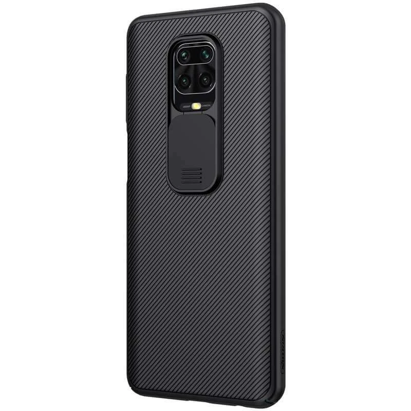 Карбована накладка Nillkin зі шторкою для камери на Xiaomi Redmi Note 9s / Note 9 Pro / Note 9 Pro Max – Чорний / Black. Фото 3 з 6